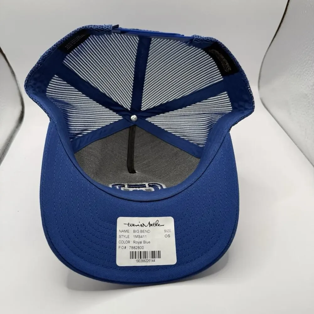 Travis Mathew‎ Big Bend Tour Hat Royal Blue OSFA Cotton Polyester Adjustable.